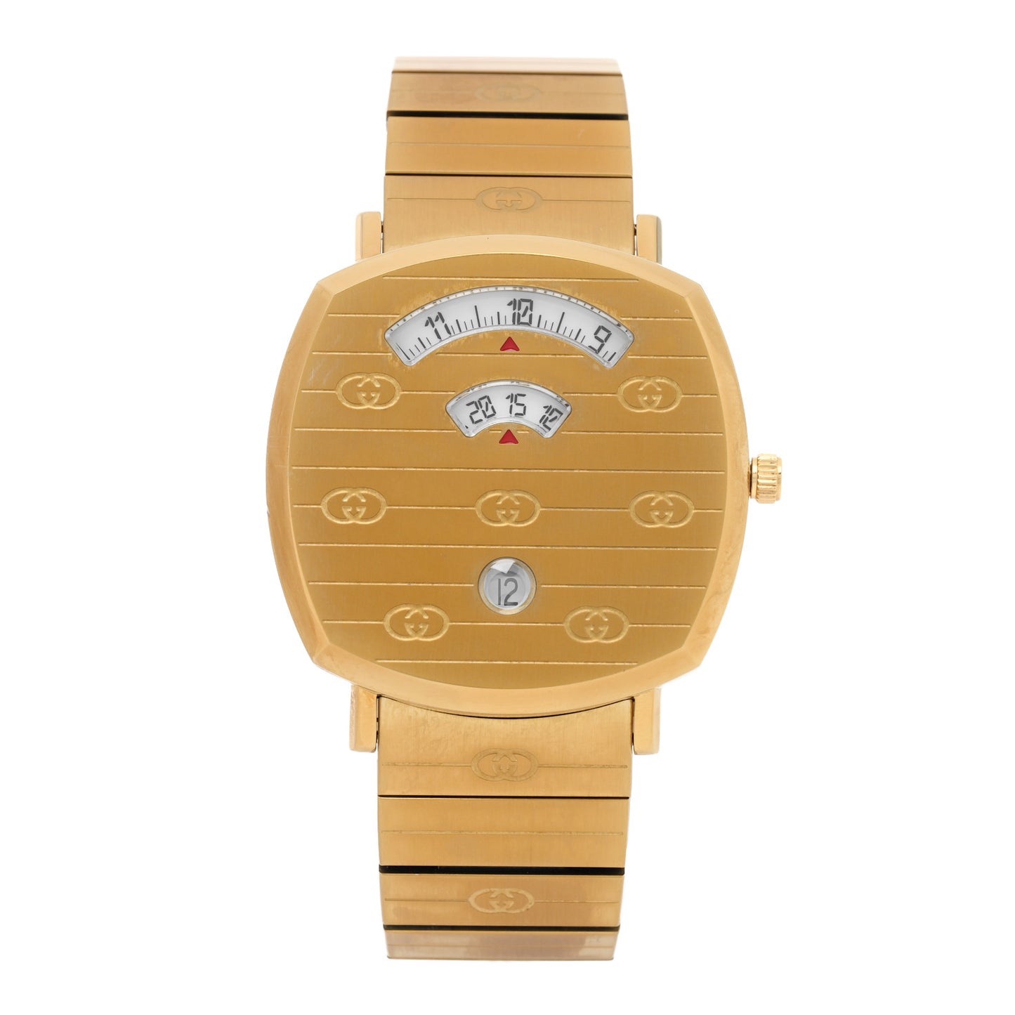 Stainless Steel 38mm Grip Quartz Watch Gold