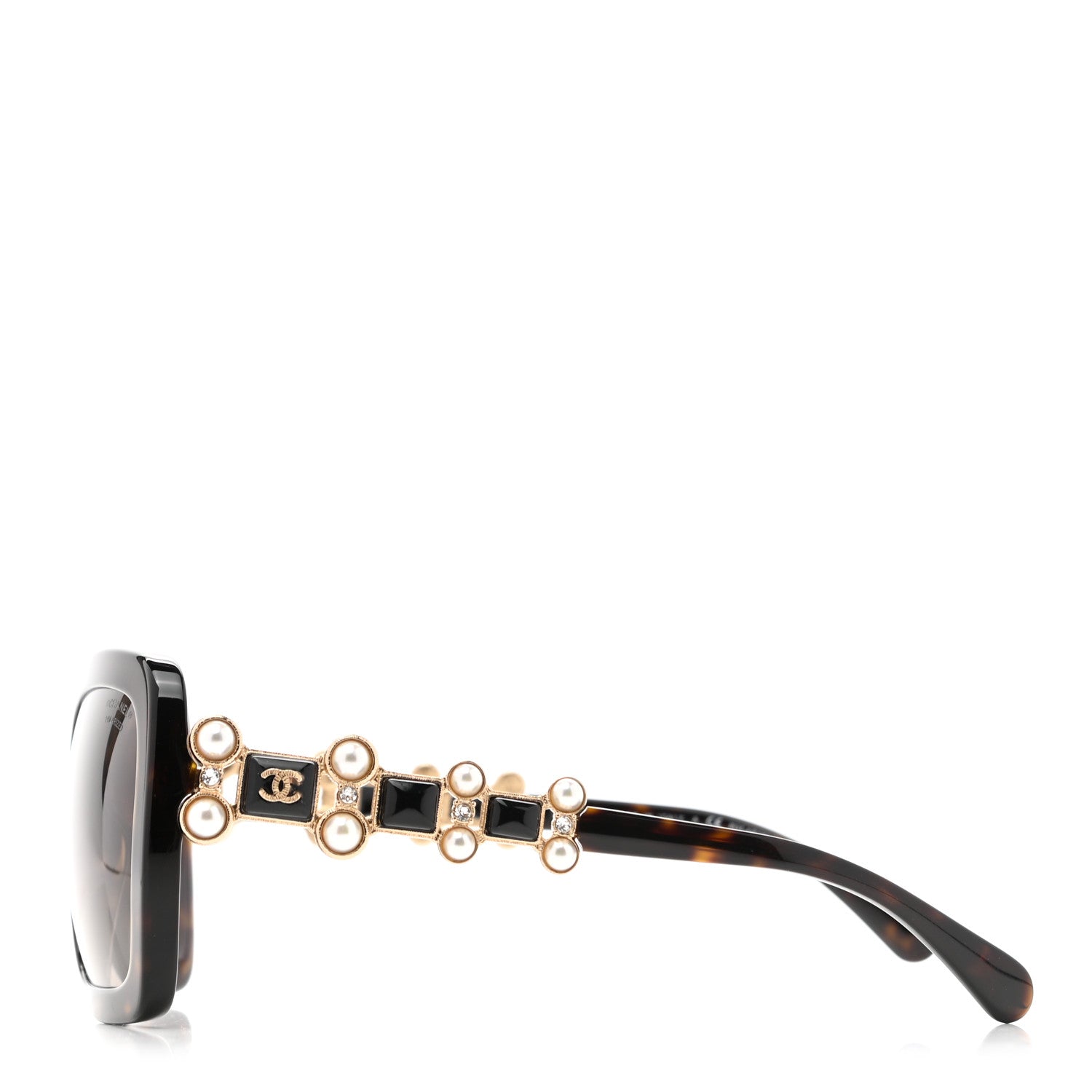 Chanel Pearl Crystal Bijoux Polarized Sunglasses 5335-H-B Tortoise 3 of 7