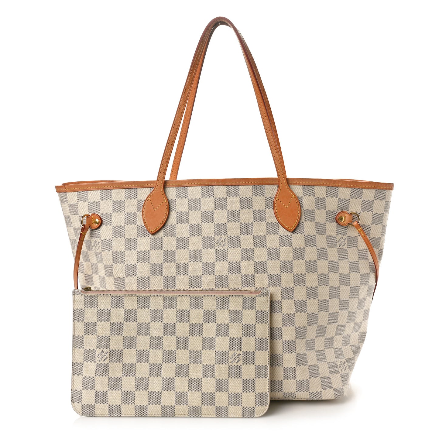 Damier Azur Neo Neverfull MM Rose Ballerine