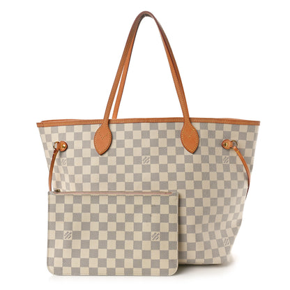 Louis Vuitton Damier Azur Neo Neverfull MM Rose Ballerine 2 of 14