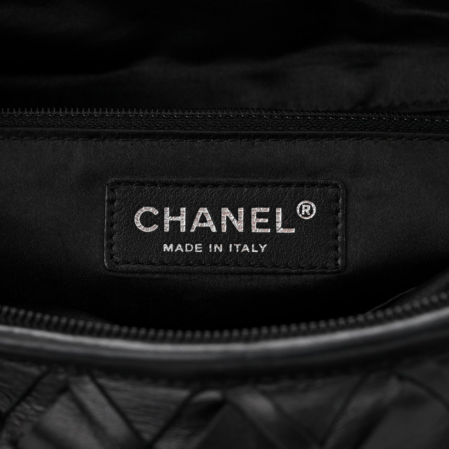 Lambskin Woven Medium Ultimate Soft Sombrero Bag Black