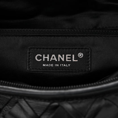 Chanel Lambskin Woven Medium Ultimate Soft Sombrero Bag Black 6 of 12