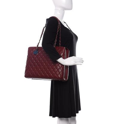 Chanel Caviar Quilted City Shopping Tote Dark Red 2 of 11