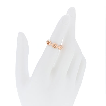 Hermes 18K Rose Gold PM Chaine d'Ancre Enchainee Ring 49 4.75 2 of 6