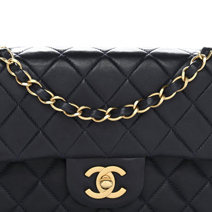 Chanel Lambskin Quilted Small Double Flap Navy 8 of 14