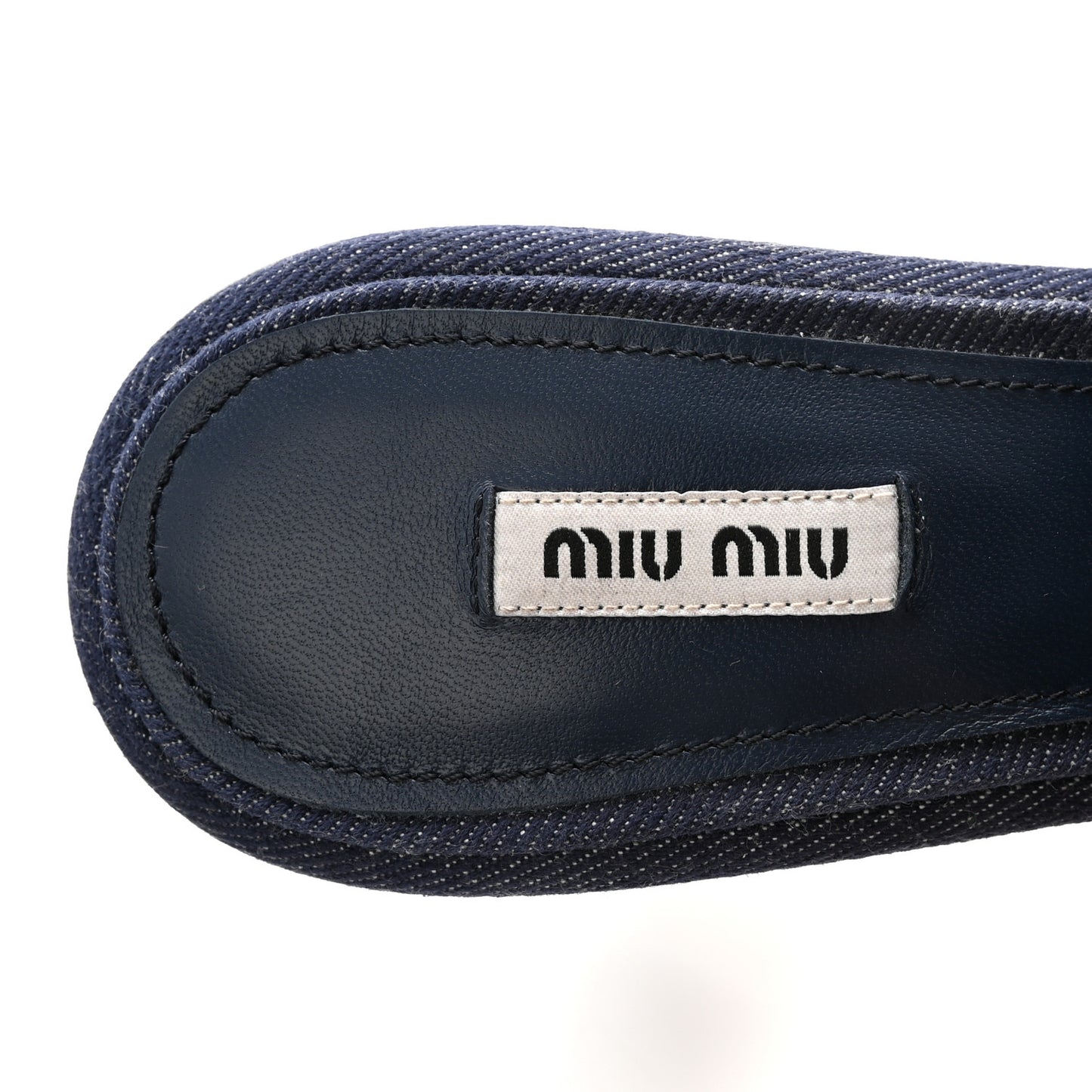 Denim Logo Sandals 39.5 Bleu