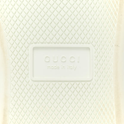 Gucci Calfskin Crystal Web Bee Embroidered Womens Ace Platform Sneakers 37 White 7 of 10