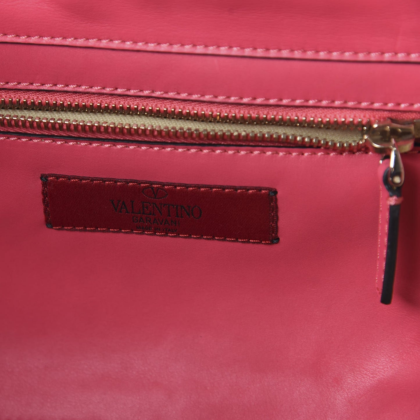 Vitello Small Rockstud Tote Deep Rose