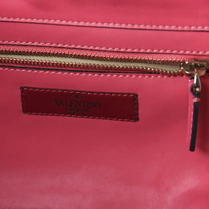 Valentino Garavani Vitello Small Rockstud Tote Deep Rose 8 of 9