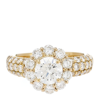 Parker & West by FASHIONPHILE 18K Yellow Gold Diamond 1.01ct Halo Engagement Ring 53 6.25 1 of 10