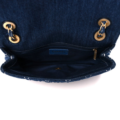 Chanel Denim Quilted Medium Denim Trip Single Flap Blue 5 of 11