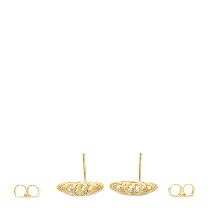David Yurman 18K Yellow Gold Diamond 18mm Starburst Earrings 3 of 4