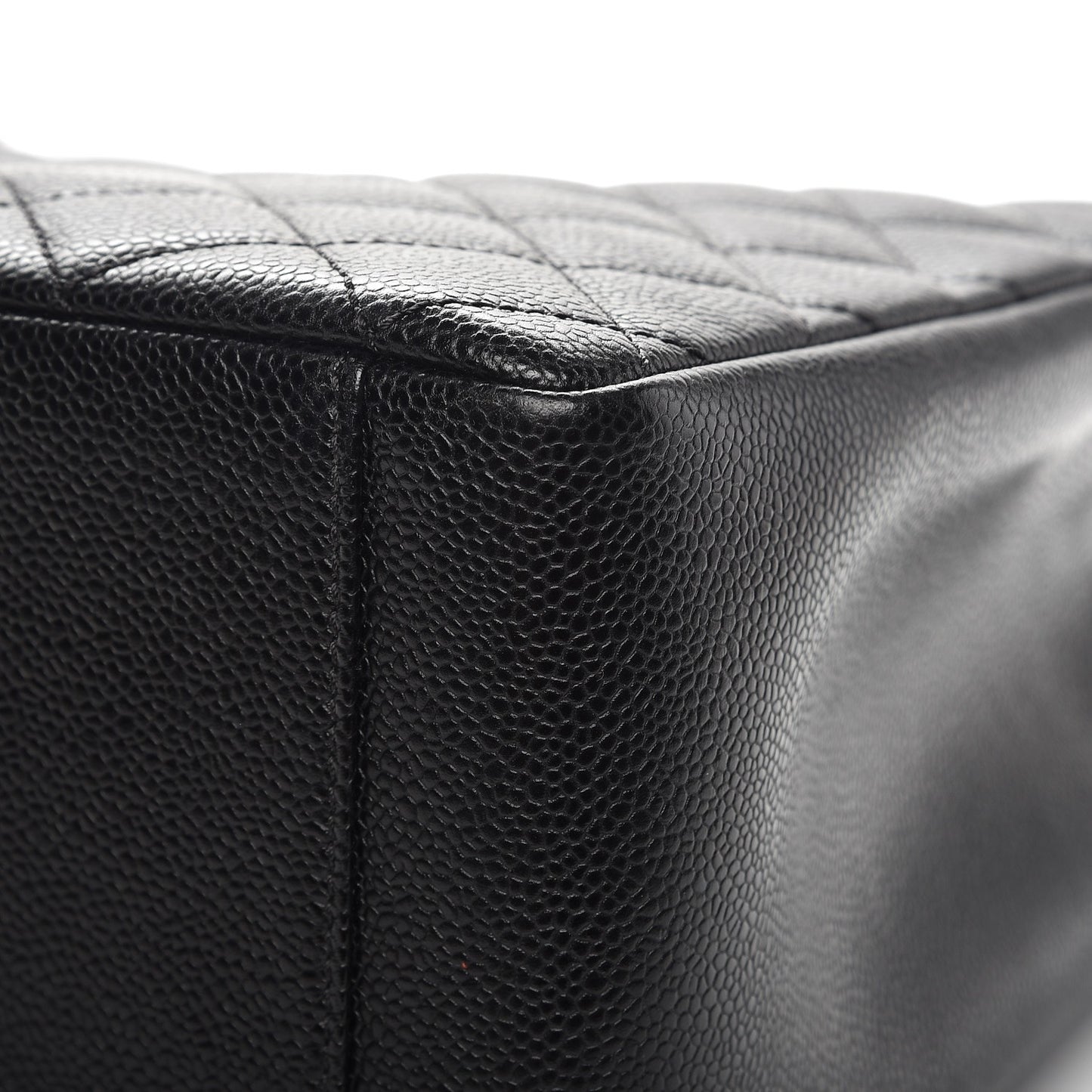 Caviar Quilted Grand Shopping Tote GST Black