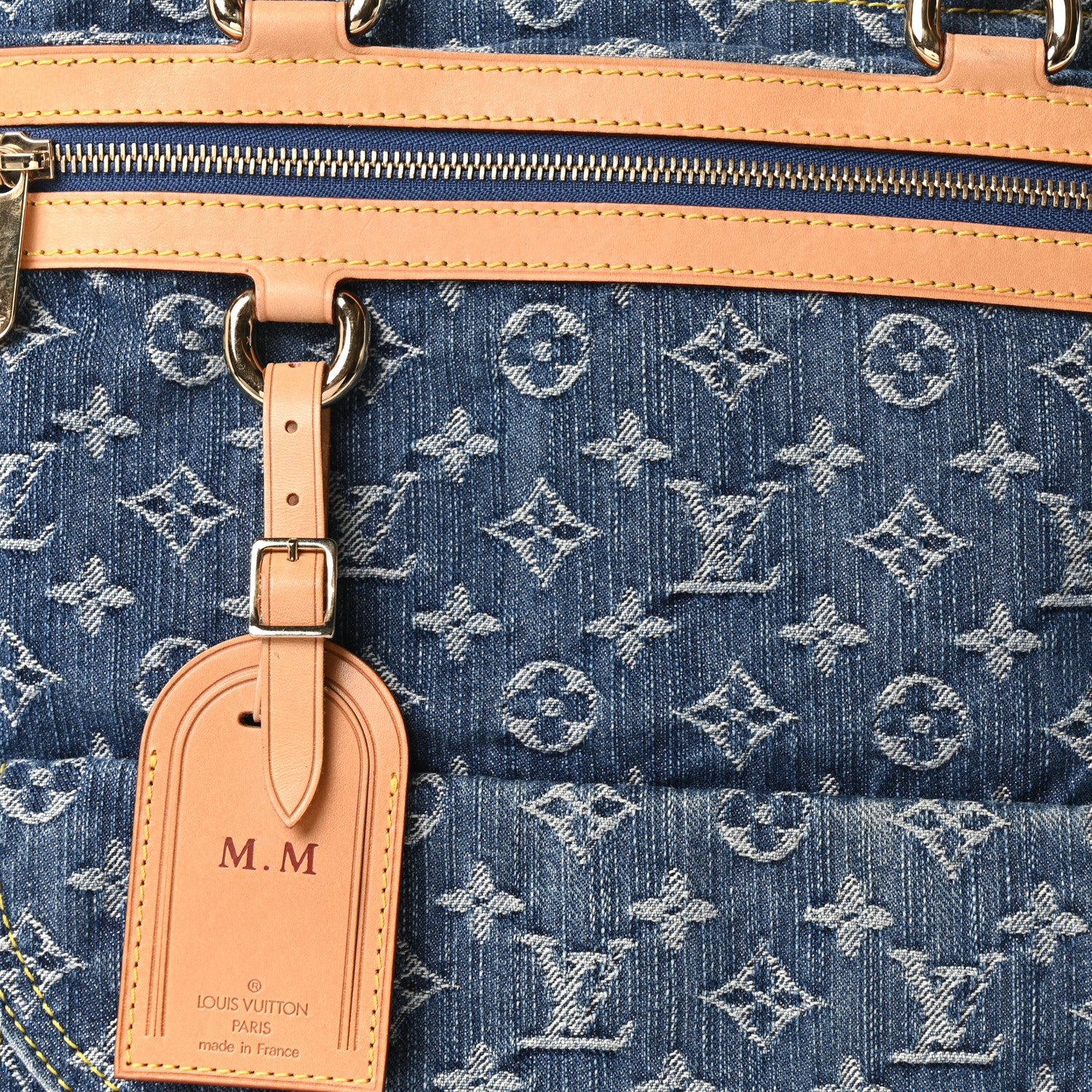 Louis Vuitton Monogram Denim Sac Plat Blue 7 of 9