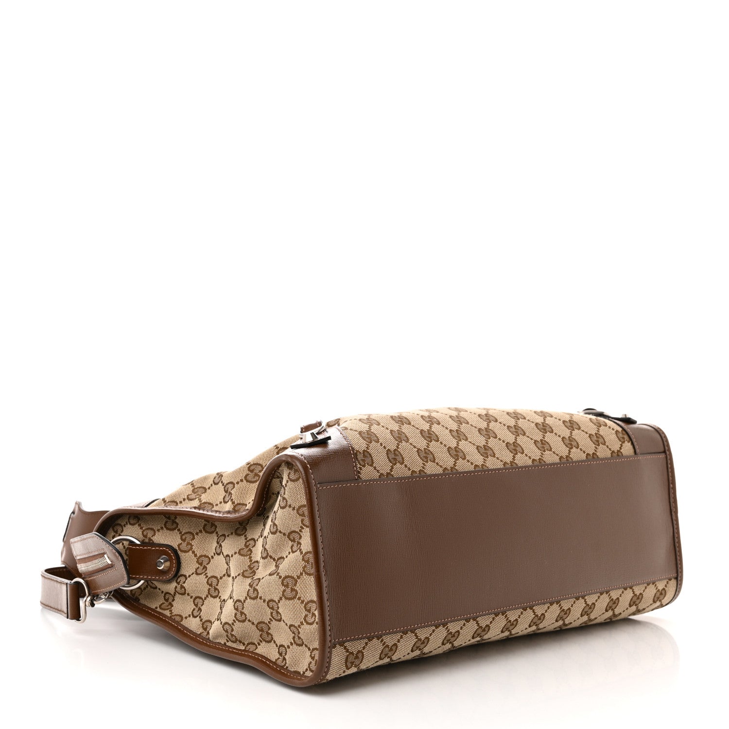 Balenciaga X GUCCI GG Monogram Azalea Calfskin Neo Classic Silver Hardware Medium City Beige Ebony Brown Sugar 4 of 10