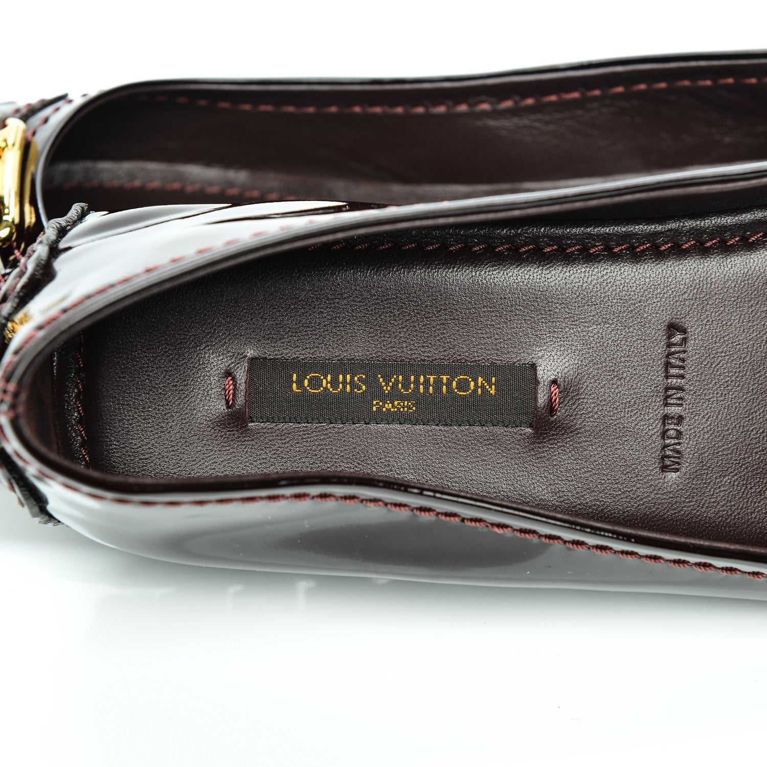 Louis Vuitton Patent Calfskin Oxford Ballerina Flats 37 Amarante 6 of 7