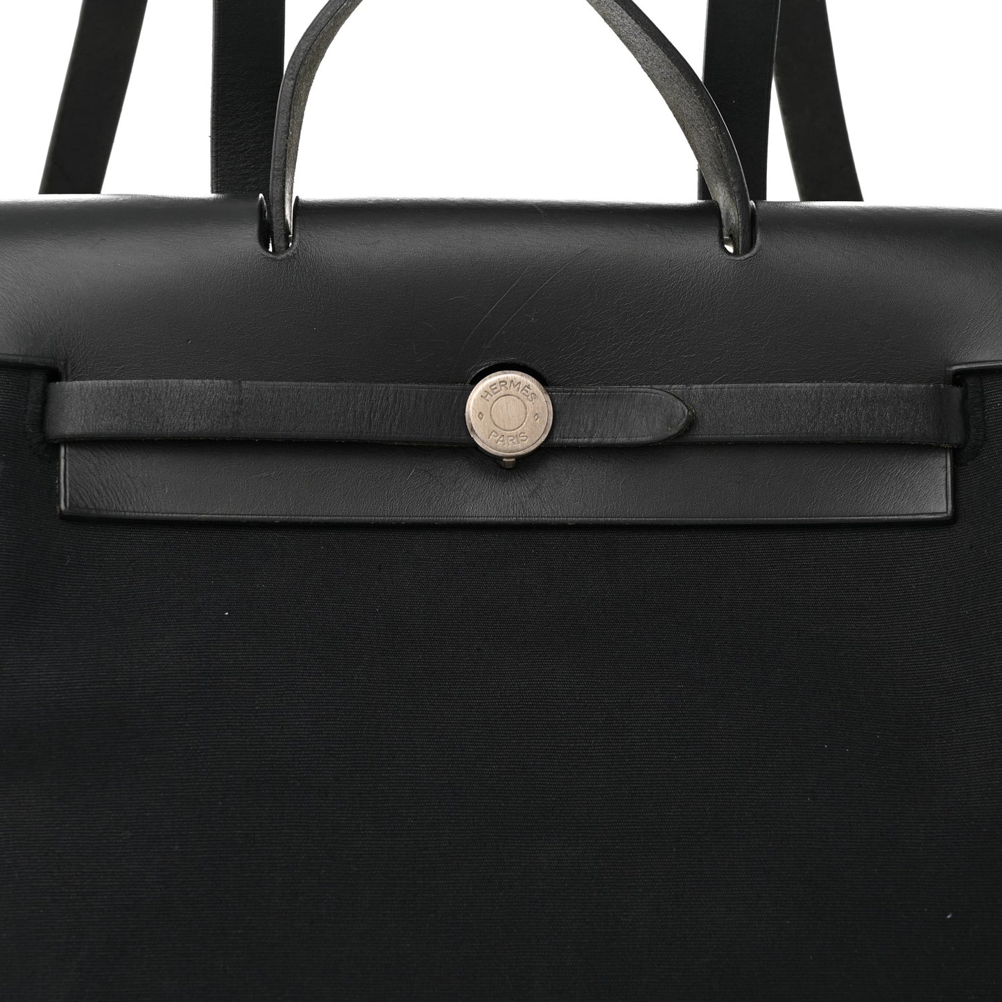 Toile Vache Calfskin Herbag 30 PM Backpack Black