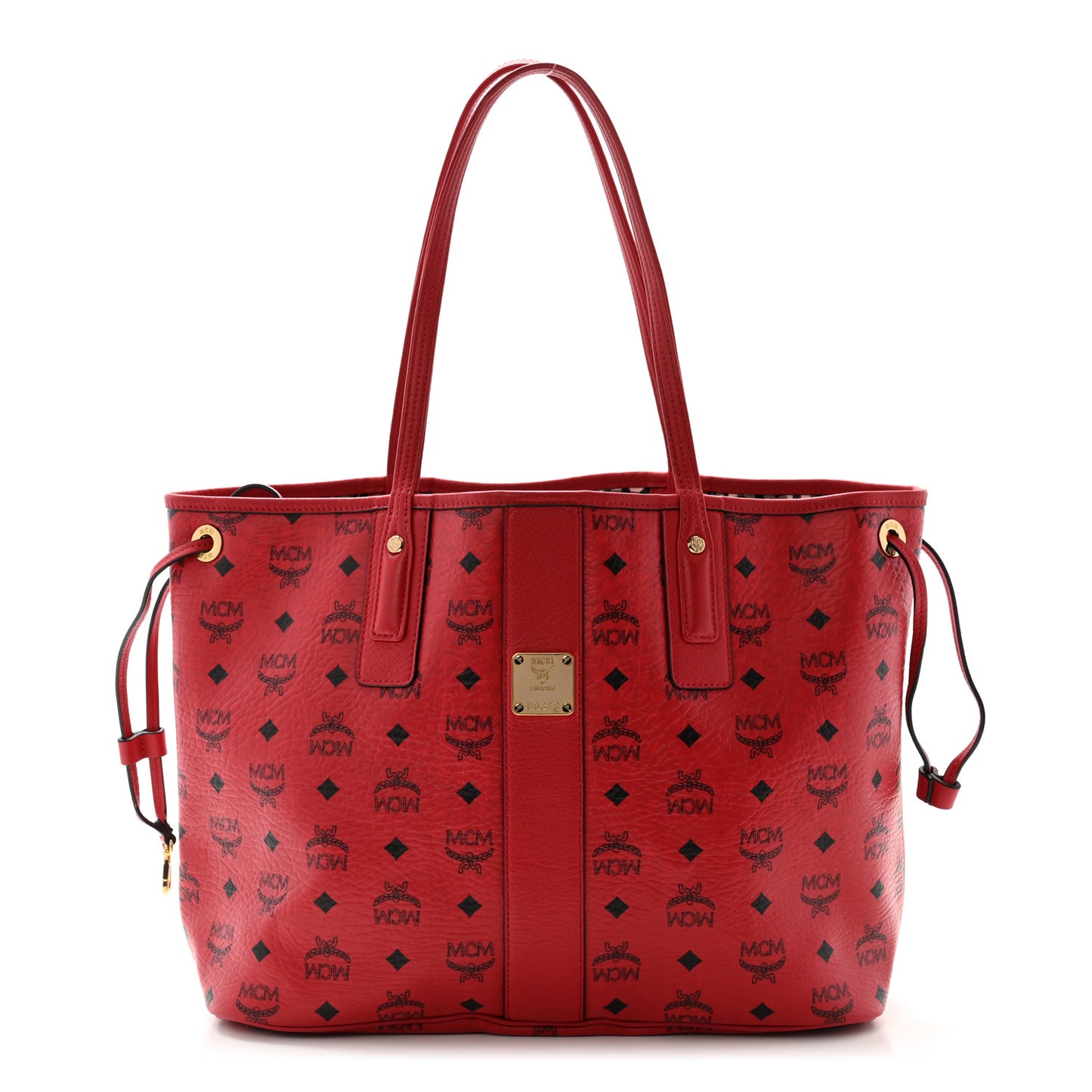 Visetos Medium Liz Reversible Shopper Tote Ruby Red