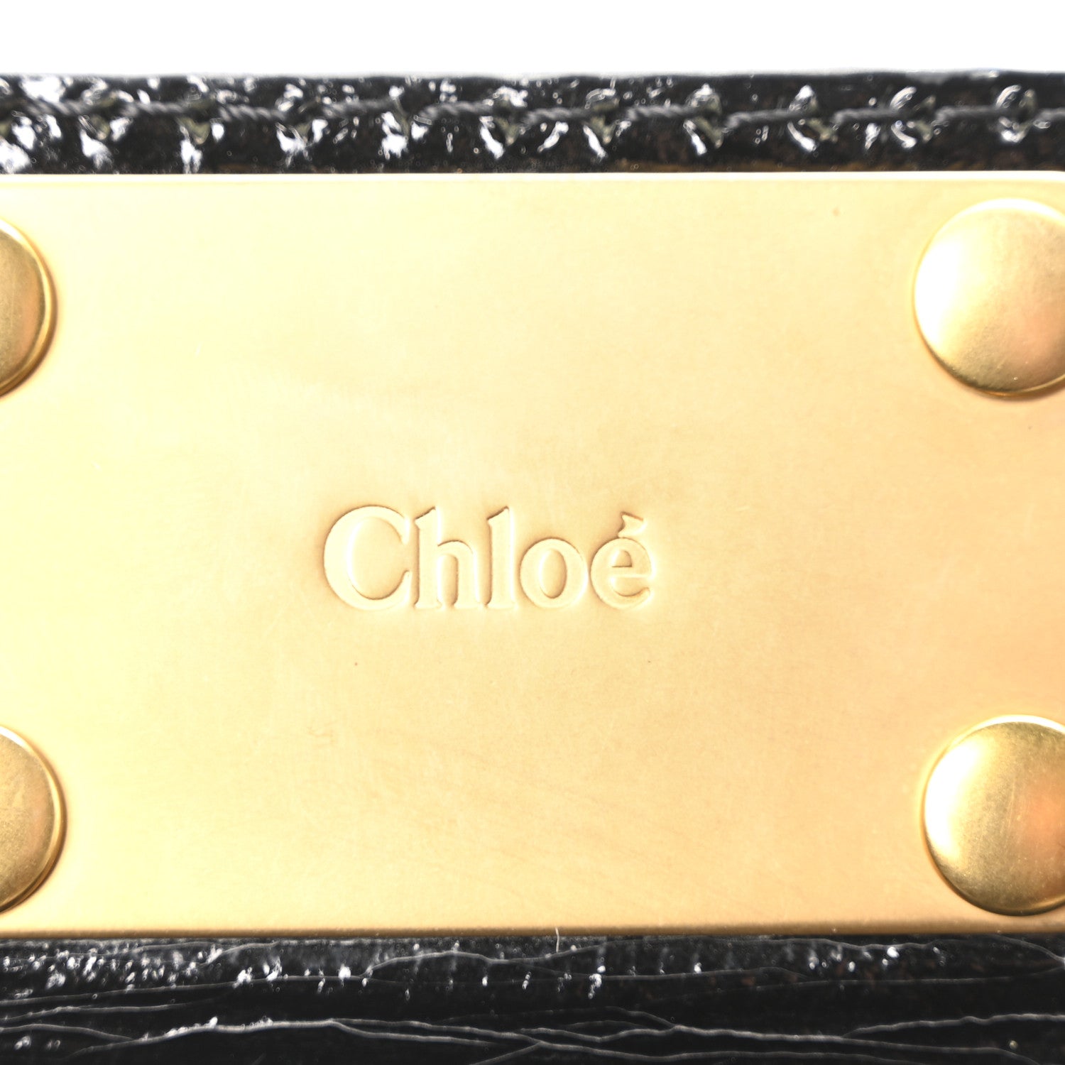 Chloe Crinkled Patent Medium Paddington Satchel Black 6 of 10