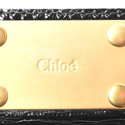 Chloe Crinkled Patent Medium Paddington Satchel Black 6 of 10