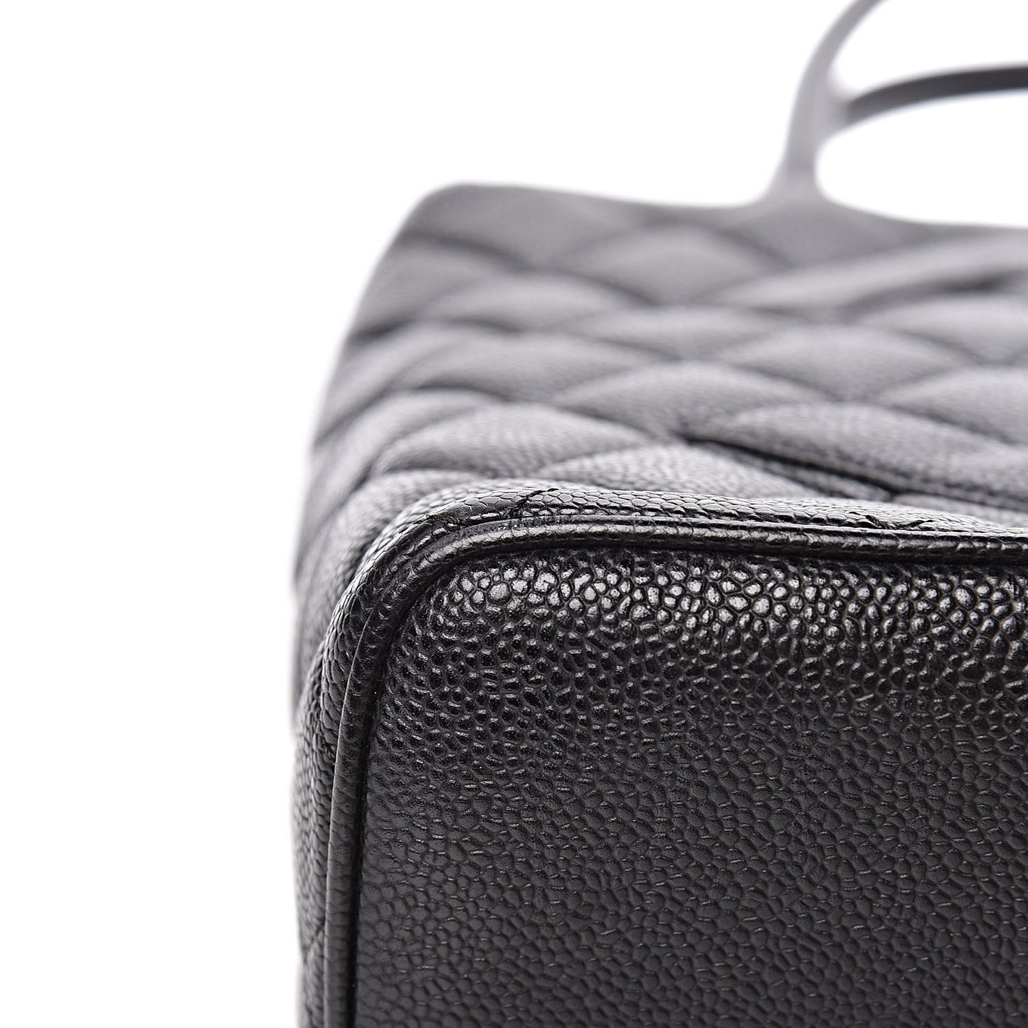 Caviar Quilted Medallion Tote Black