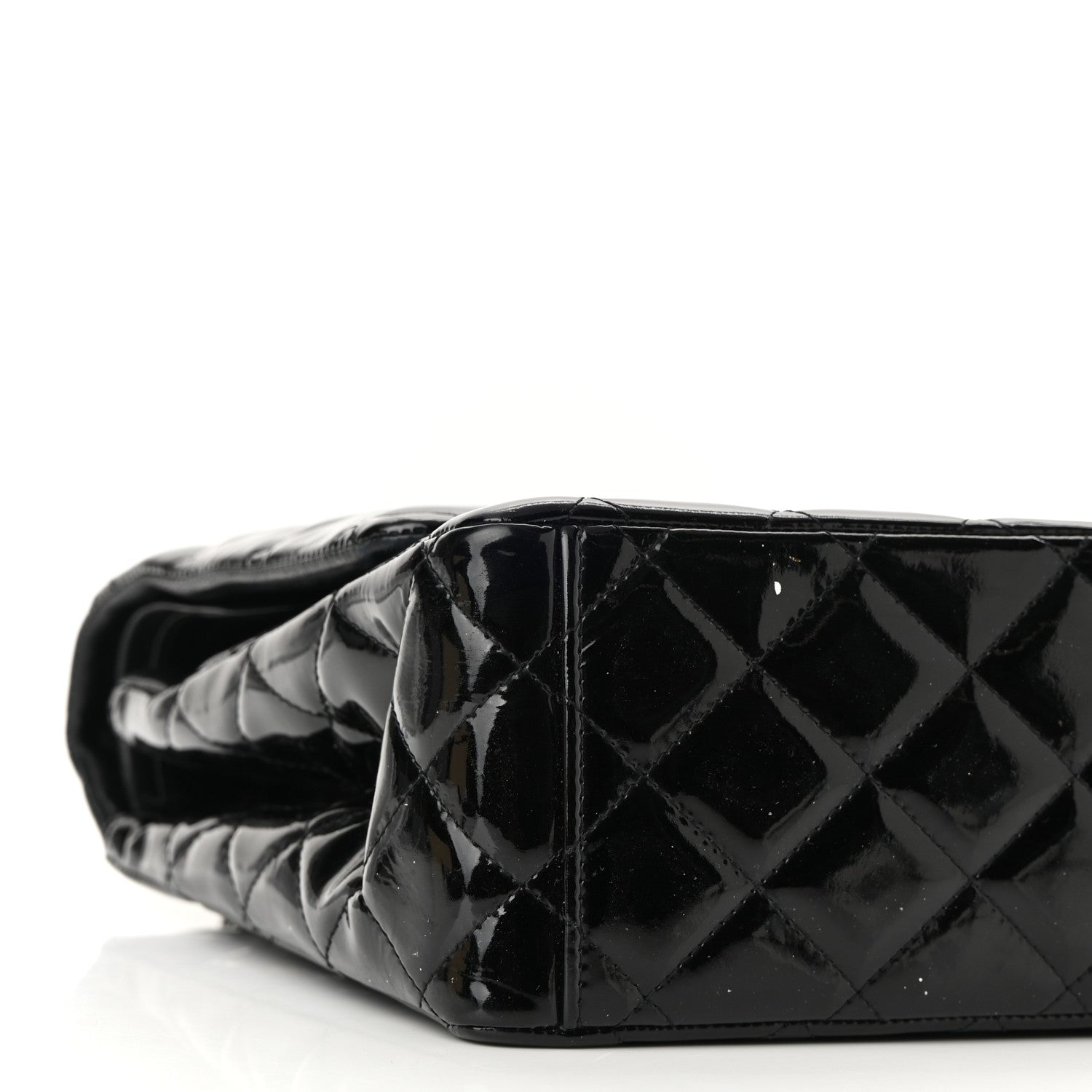 Chanel Patent Quilted Maxi Double Flap Black 9 of 12