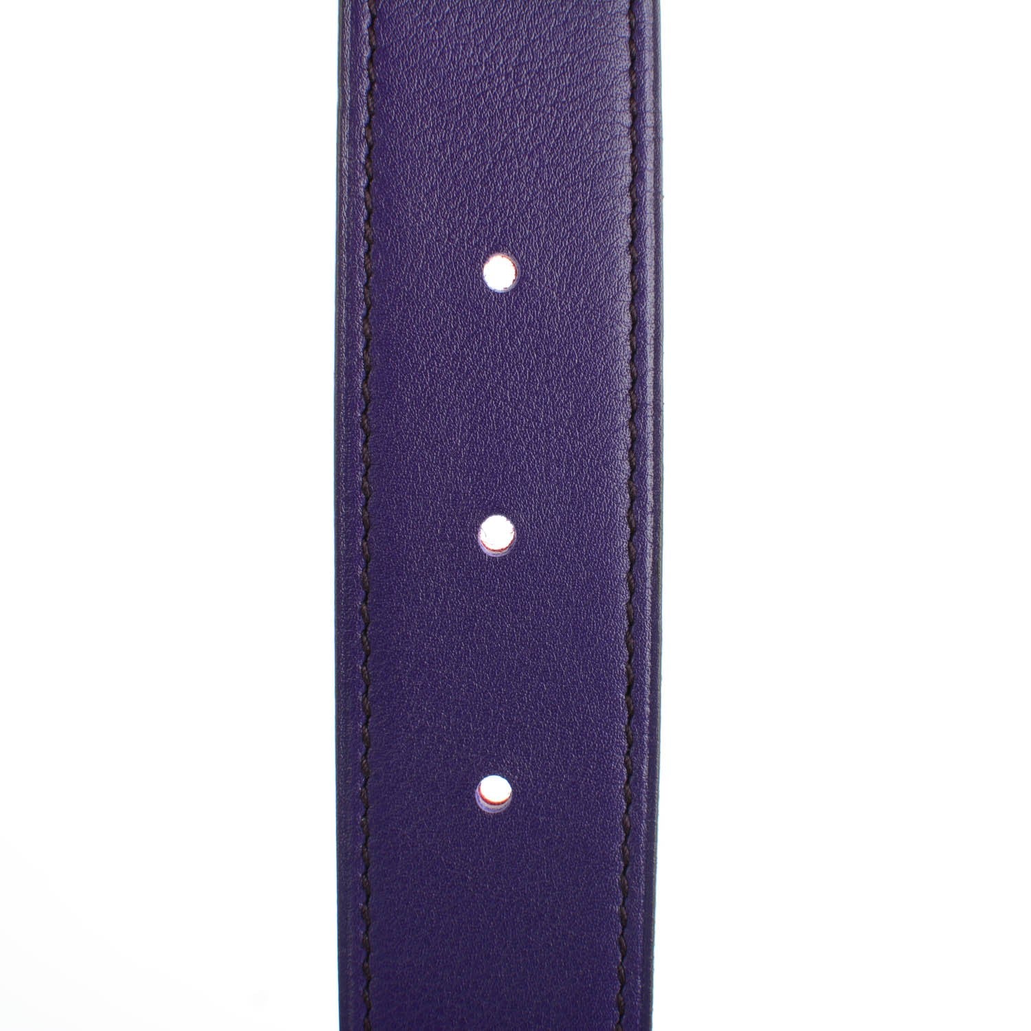 Hermes Epsom Swift 32mm H Belt 80 Rubis Iris 6 of 8