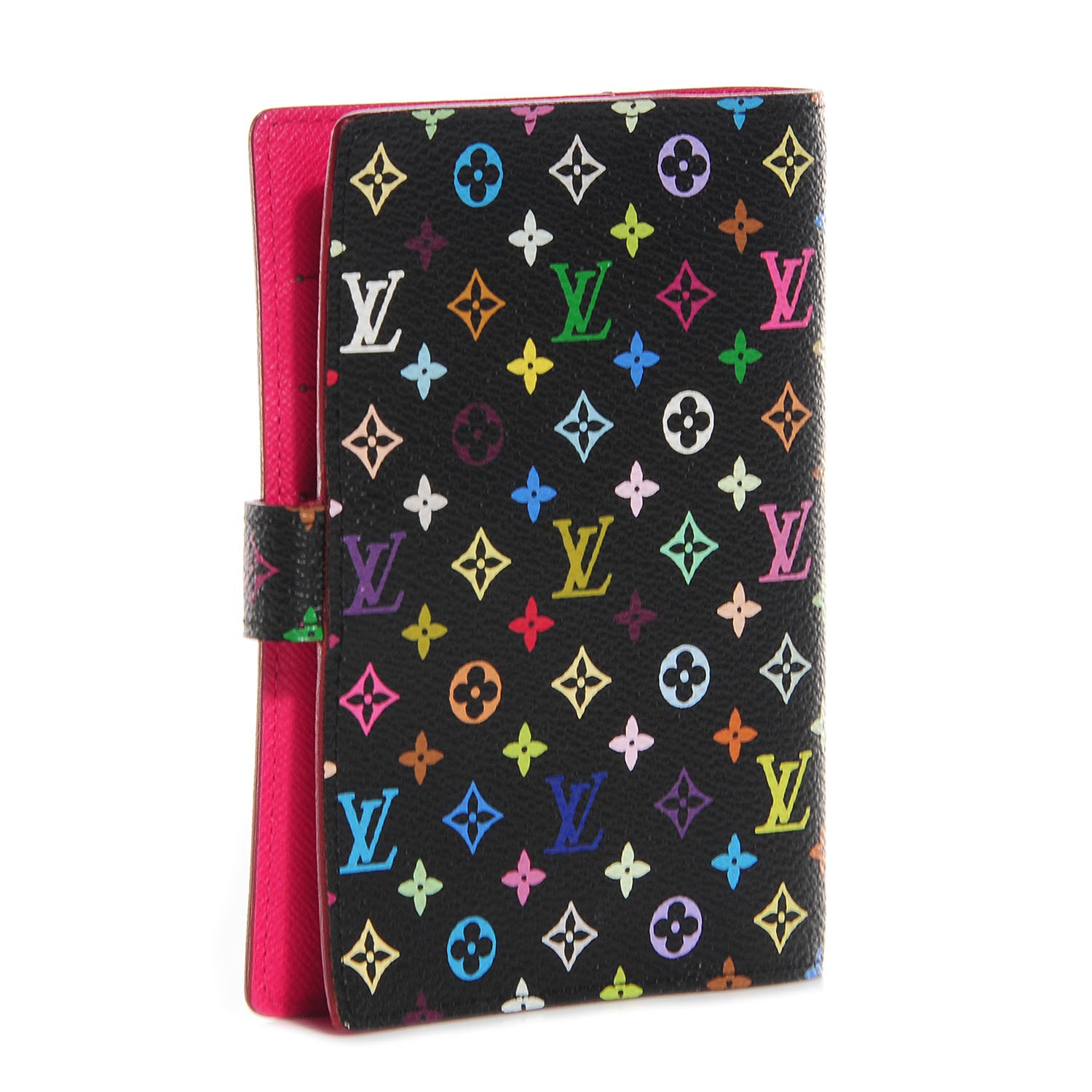 Louis Vuitton Monogram Multicolor Small Ring Agenda Cover Black Grenade 3 of 8