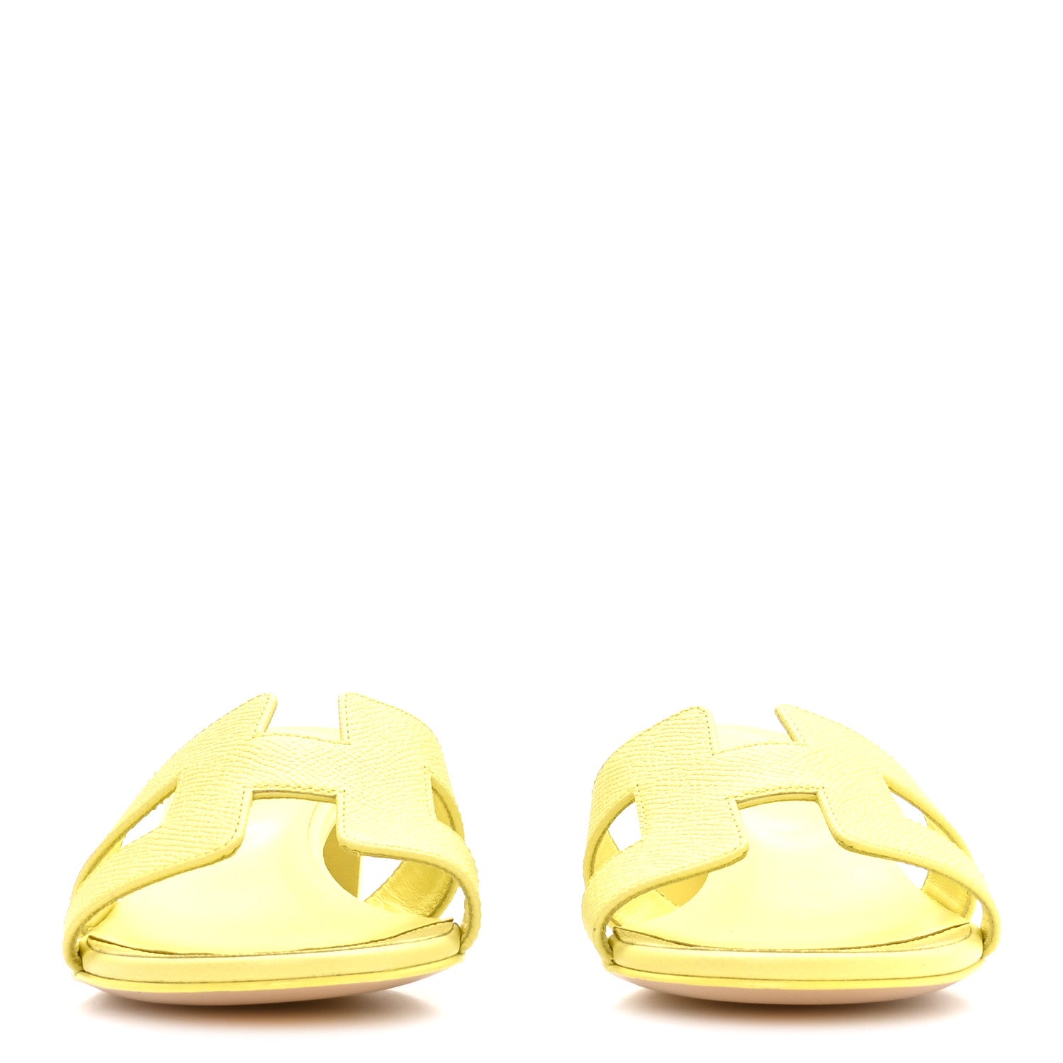 Hermes Epsom Oasis Sandals 36.5 Jaune Pollen 3 of 8