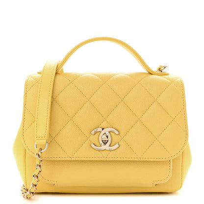 Chanel Caviar Quilted Small Business Affinity Flap Yellow 1 of 10