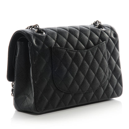 Chanel Caviar Quilted Medium Double Flap Black 3 of 7