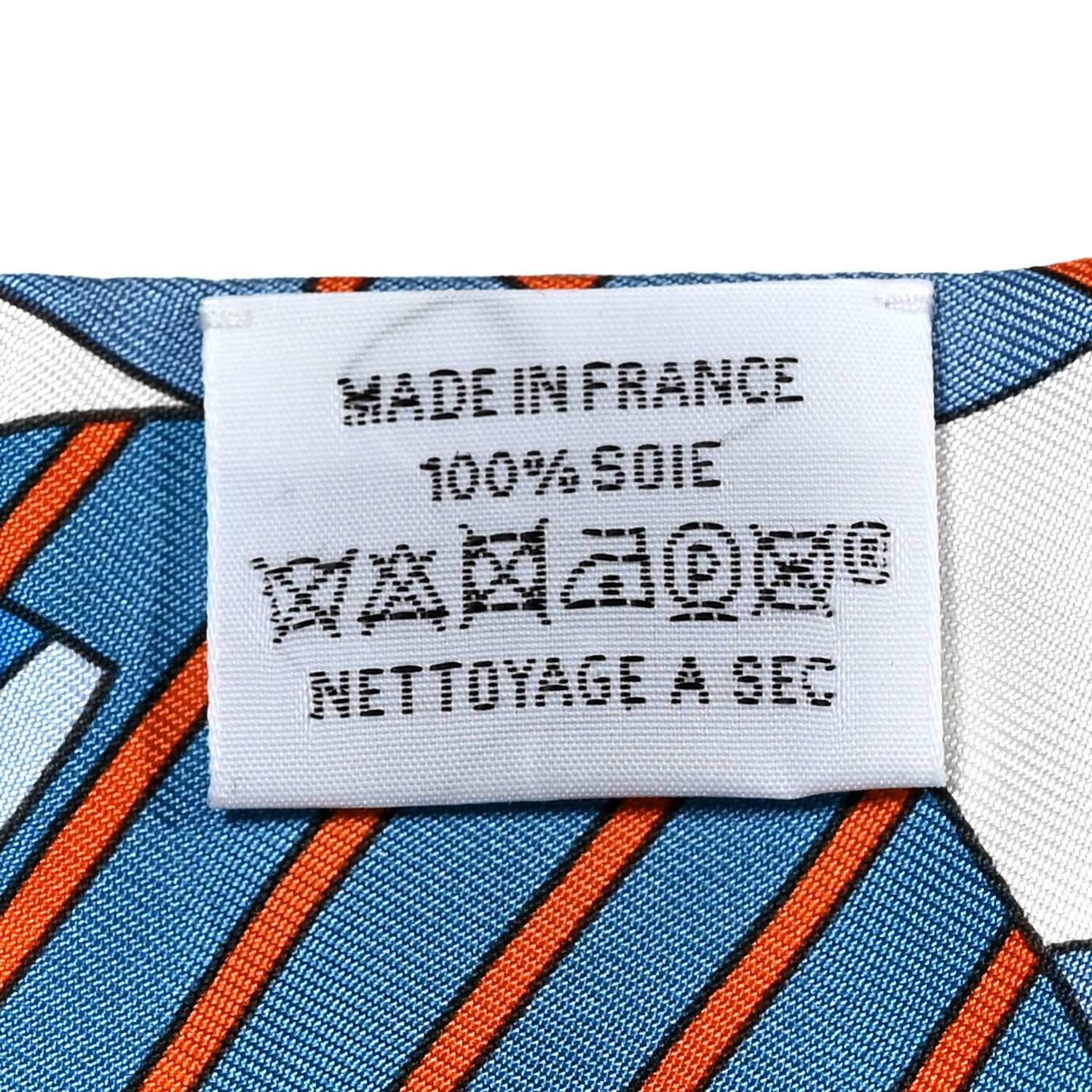 Hermes Silk Les Murmures de la Foret Twilly Bleu Jean Orange 3 of 4