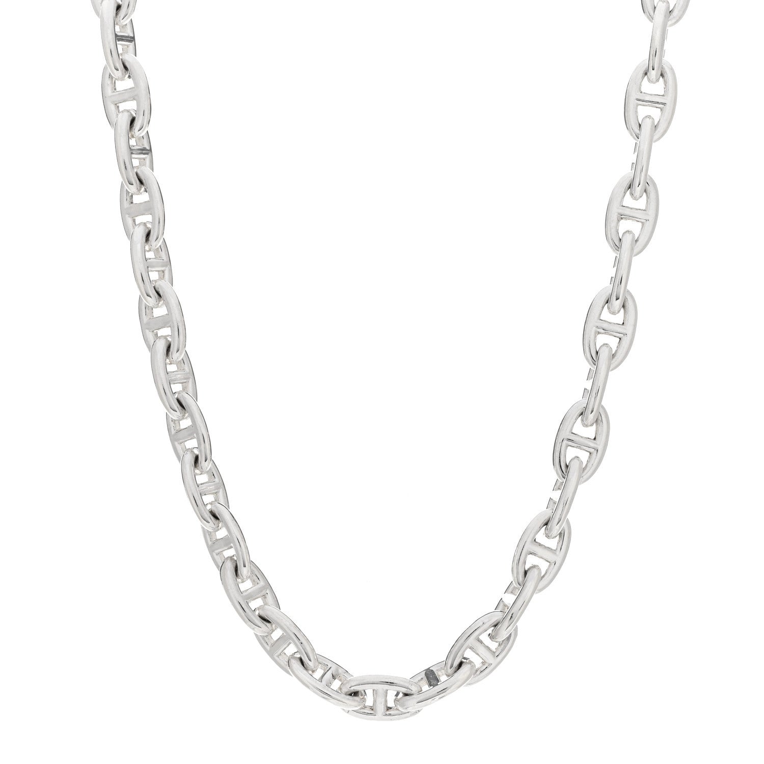 Hermes Sterling Silver Chaine D'Ancre Necklace PM 1 of 4
