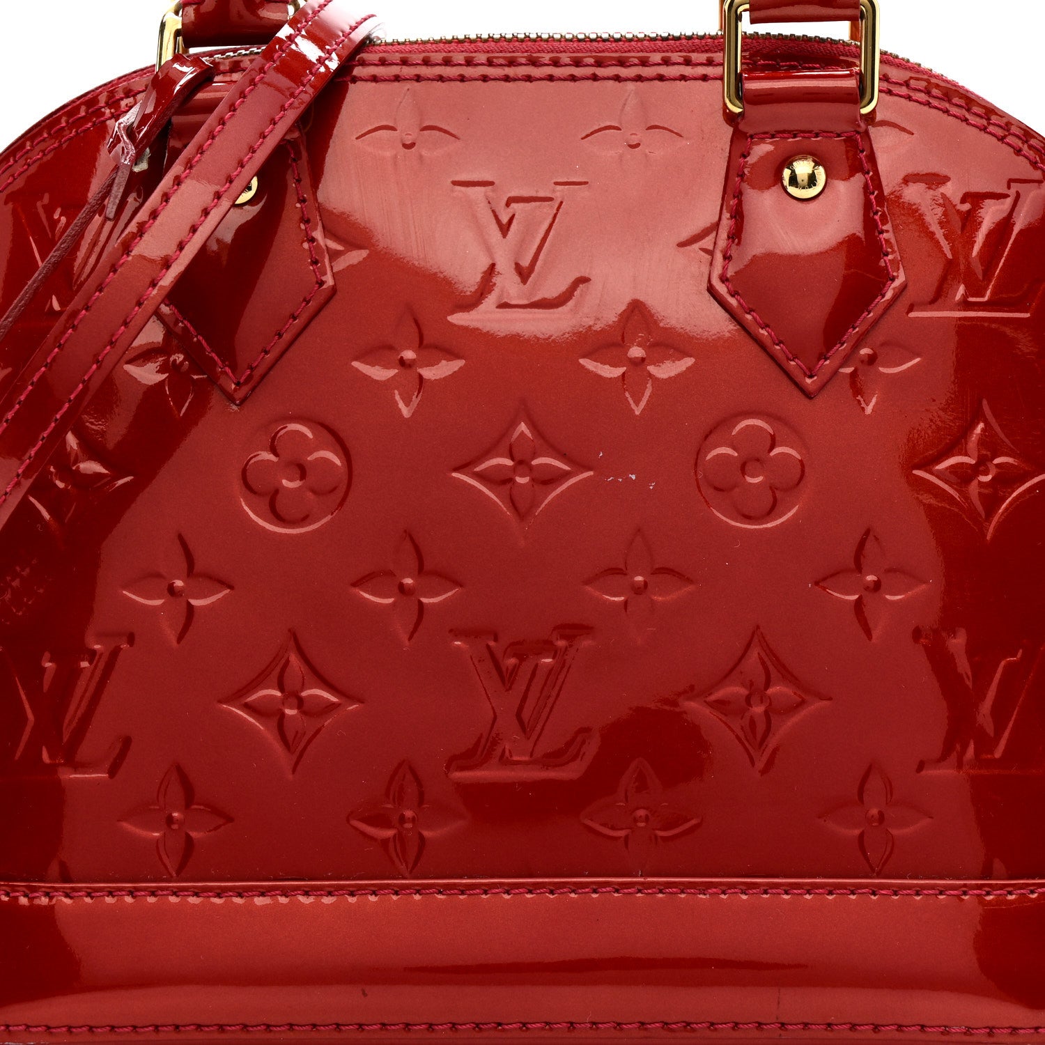 Louis Vuitton Vernis Alma BB Pomme D'Amour 8 of 15