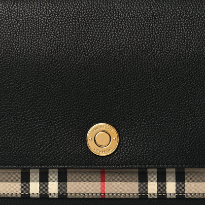 Burberry Grainy Calfskin Vintage Check Note Crossbody Bag Black 8 of 11