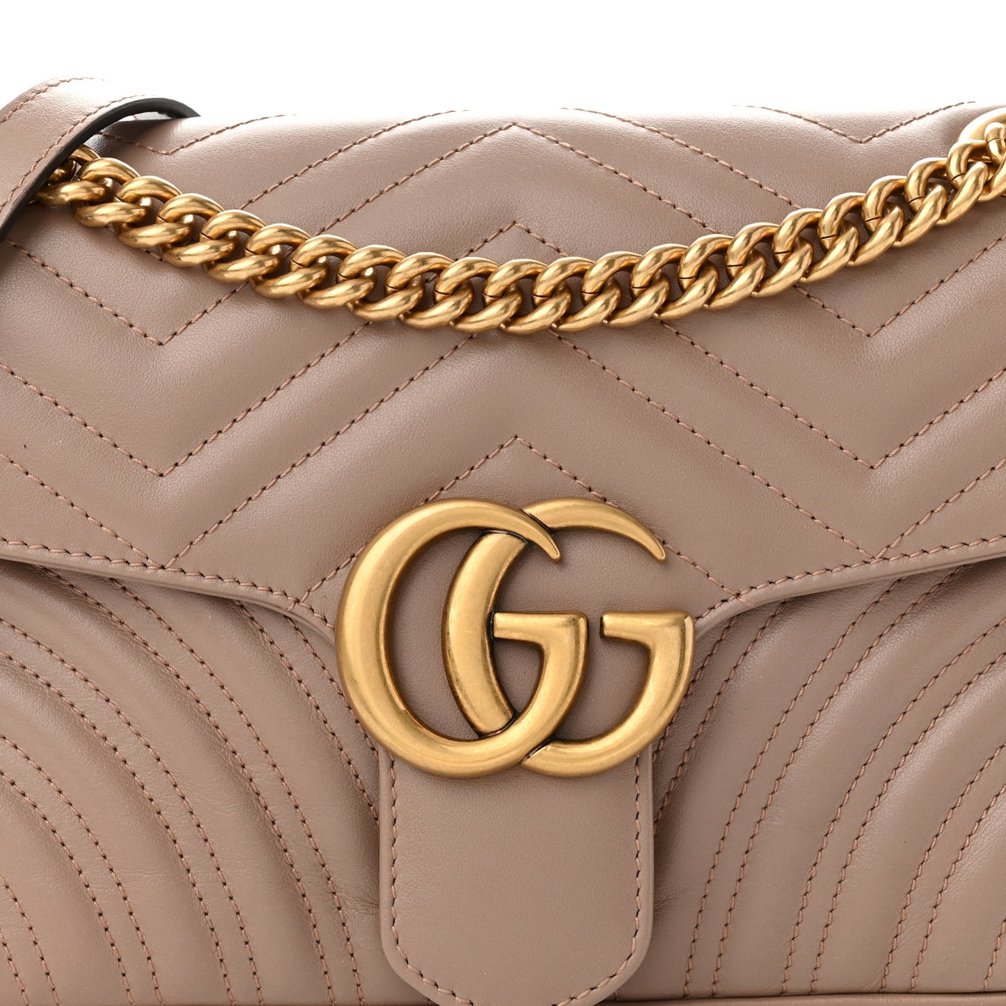 Calfskin Matelasse Small GG Marmont Shoulder Bag Porcelain Rose