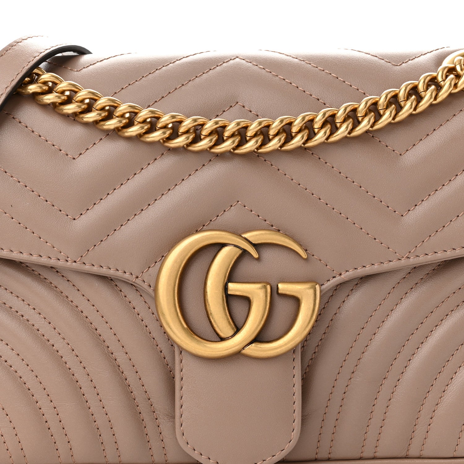 Gucci Calfskin Matelasse Small GG Marmont Shoulder Bag Porcelain Rose 8 of 10