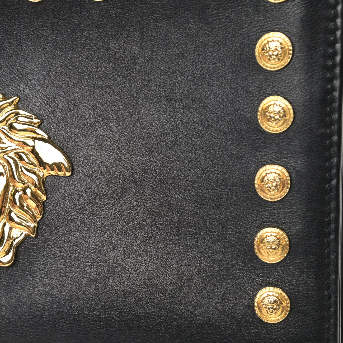 Nappa Medusa Shoulder Bag Black
