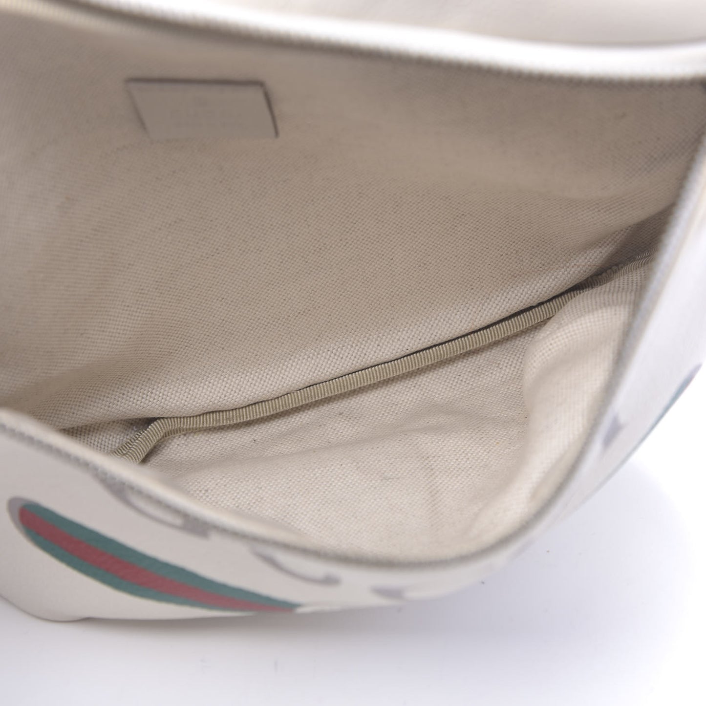 Grained Calfskin Logo Belt Bag White