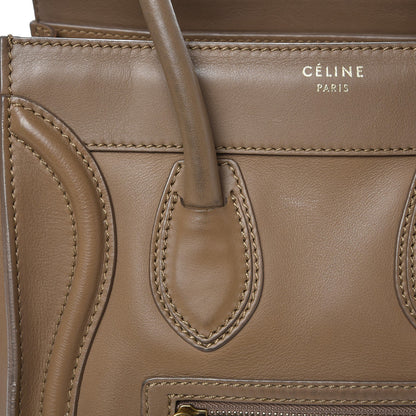 Celine Smooth Calfskin Micro Luggage Camel 8 of 14