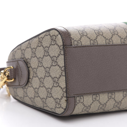 Gucci GG Supreme Monogram Web Medium Ophidia Boston Brown 9 of 10