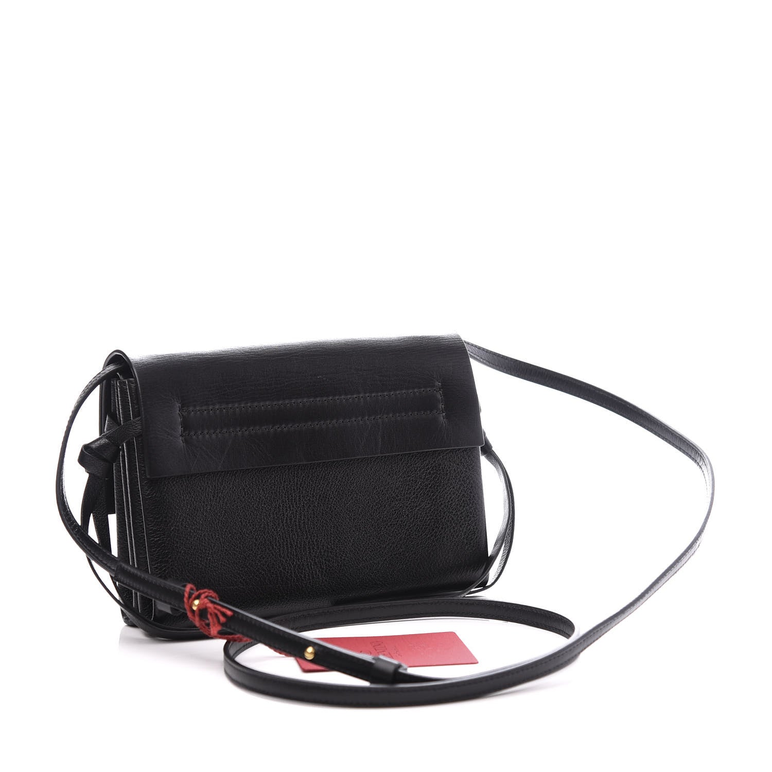 Valentino Garavani Smooth Calfskin Small VRing Crossbody Bag Black 2 of 12