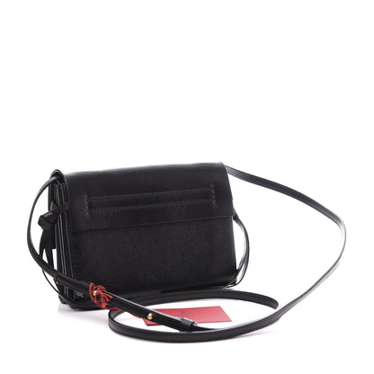 Valentino Garavani Smooth Calfskin Small VRing Crossbody Bag Black 2 of 12