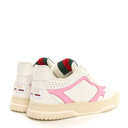 Gucci Calfskin Womens Re-Web Sneakers 36.5 White Pink 4 of 9