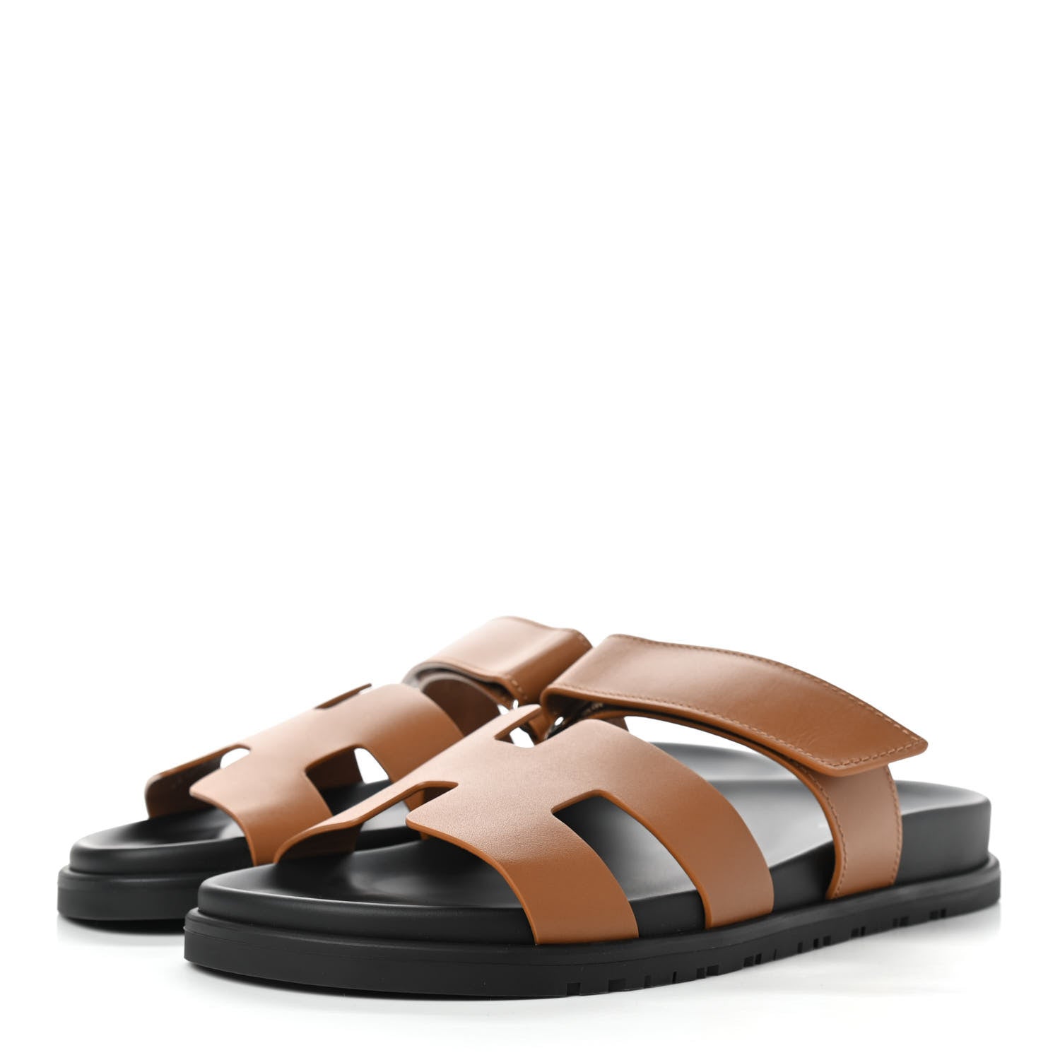 Hermes Calfskin Womens Chypre Sandals 40 Gold 3 of 10