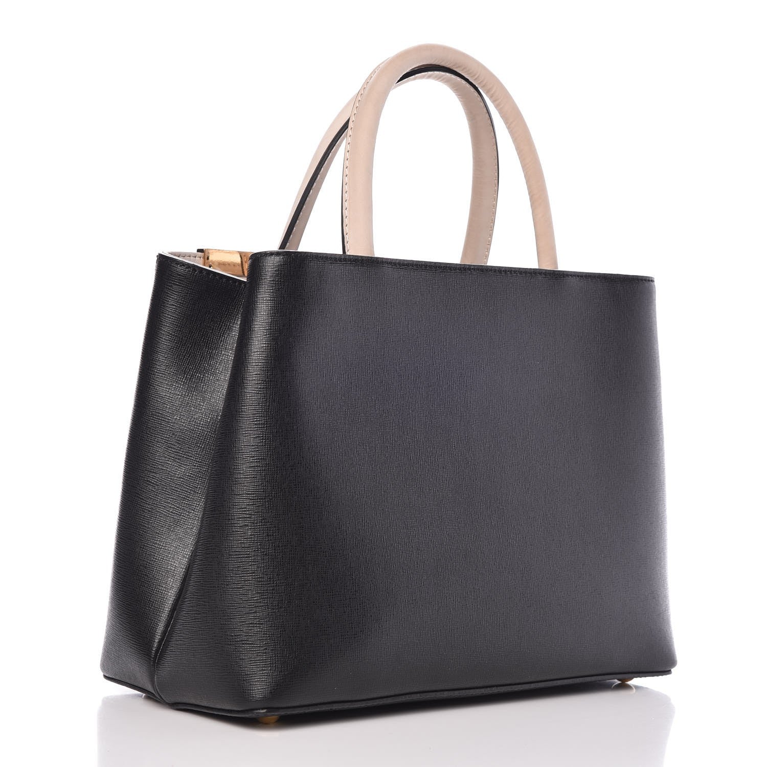Fendi Vitello Elite Monster Petite 2Jours Tote Multicolor Black Grigio Polvere Multicolor 3 of 10