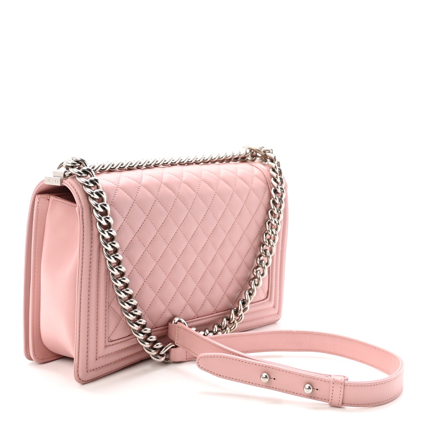 Chanel Calfskin Quilted Medium Boy Flap Light Pink 3 of 10