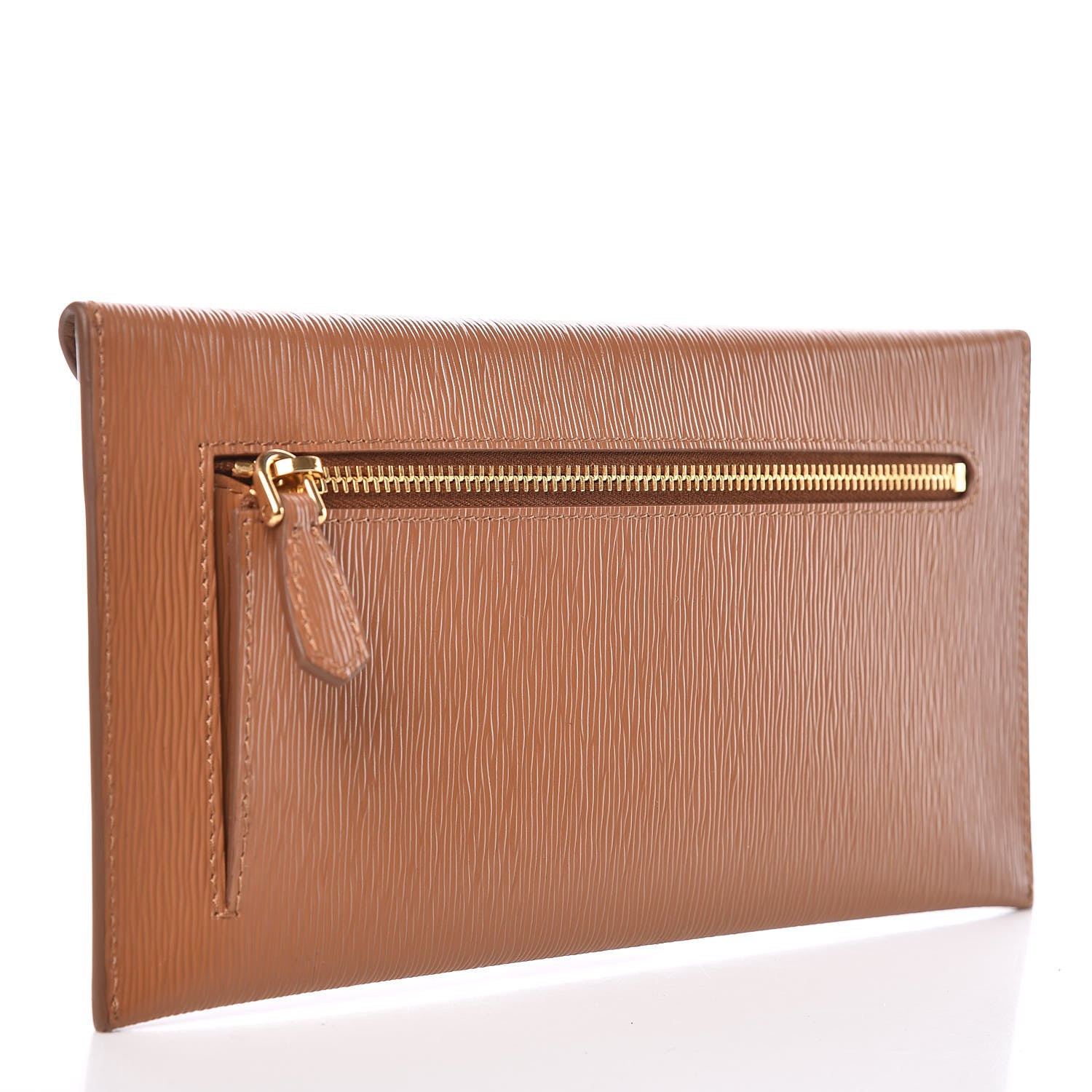 Prada Vitello Move Envelope Wallet Caramel 3 of 8