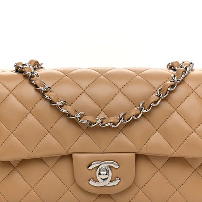 Chanel Lambskin Quilted Mini Rectangular Flap Dark Beige 8 of 10