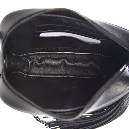 Saint Laurent Grain De Poudre Matelasse Monogram Mini Lou Camera Bag Black 5 of 11